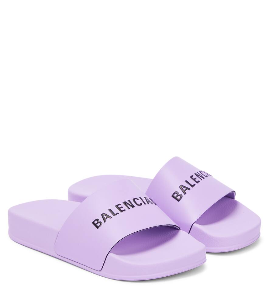 Balenciaga Kids Logo rubber slides