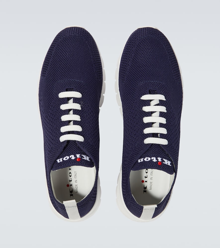 Shop Kiton Fits Cotton Sneakers In 0