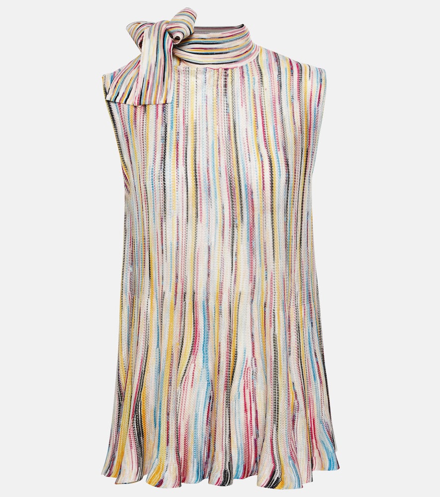 Missoni Bow Striped Top Tops Multicolor In Multicolor