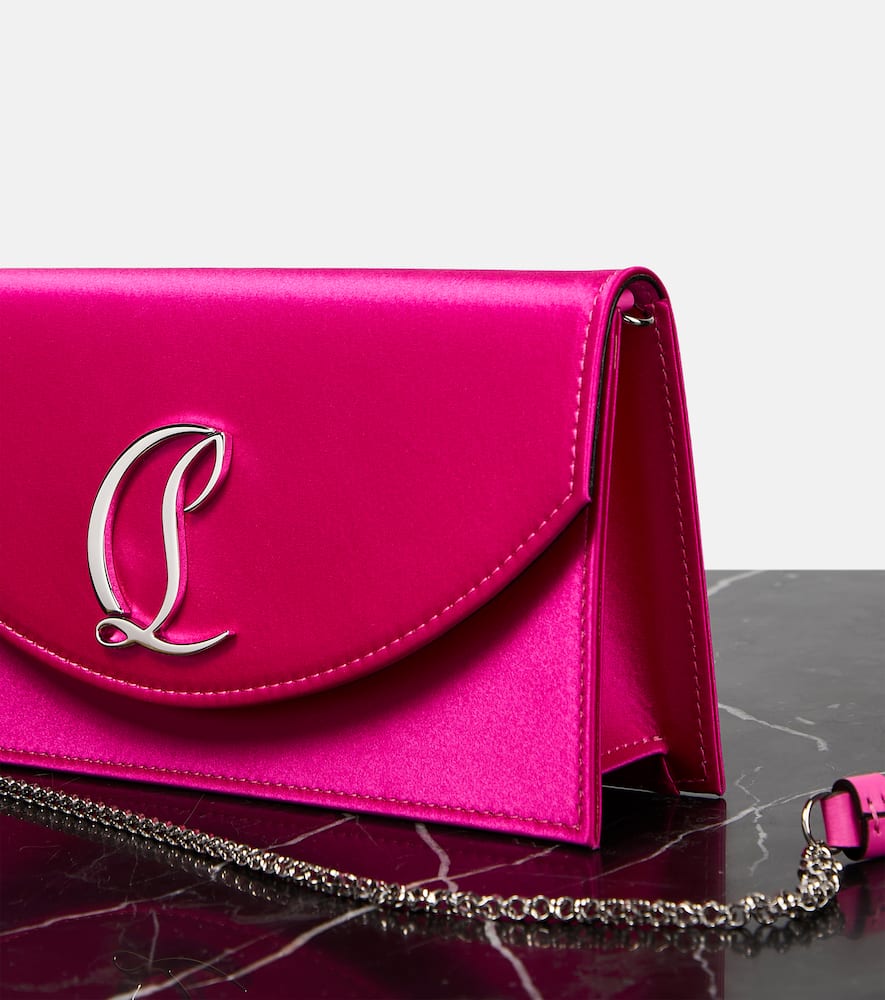 Christian Louboutin Loubi54 Satin Shoulder Bag In Pink
