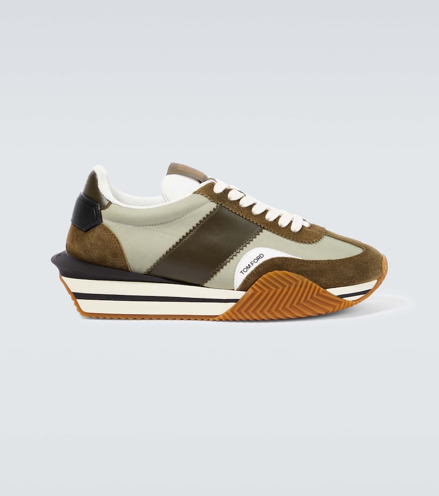 Tom Ford James Suede Low-top Sneakers In Beige