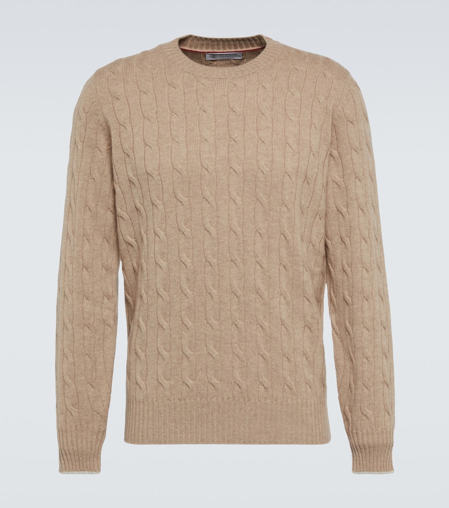 Cable-knit cashmere sweater