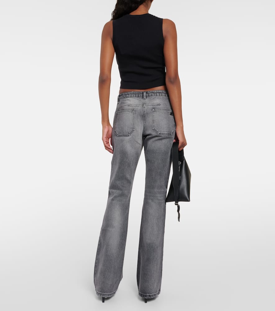 Courrèges Low-rise Straight Jeans In Grey