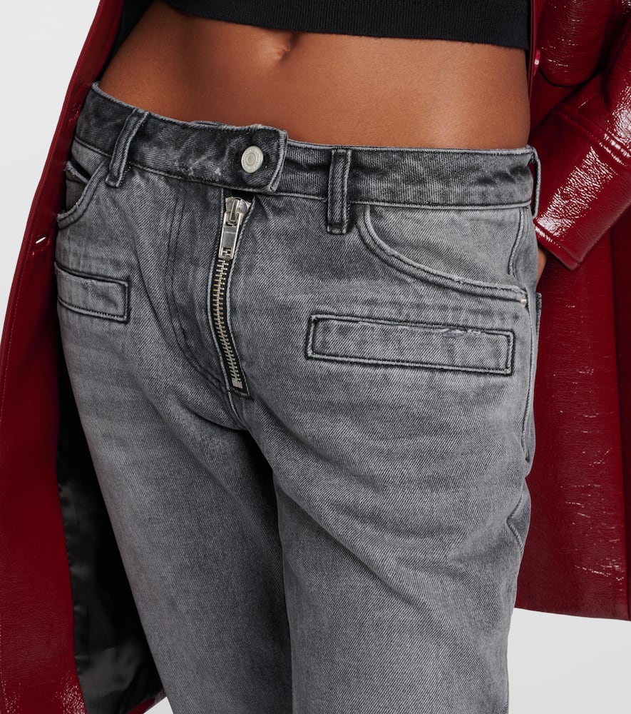 Courrèges Low-rise Straight Jeans In Grey