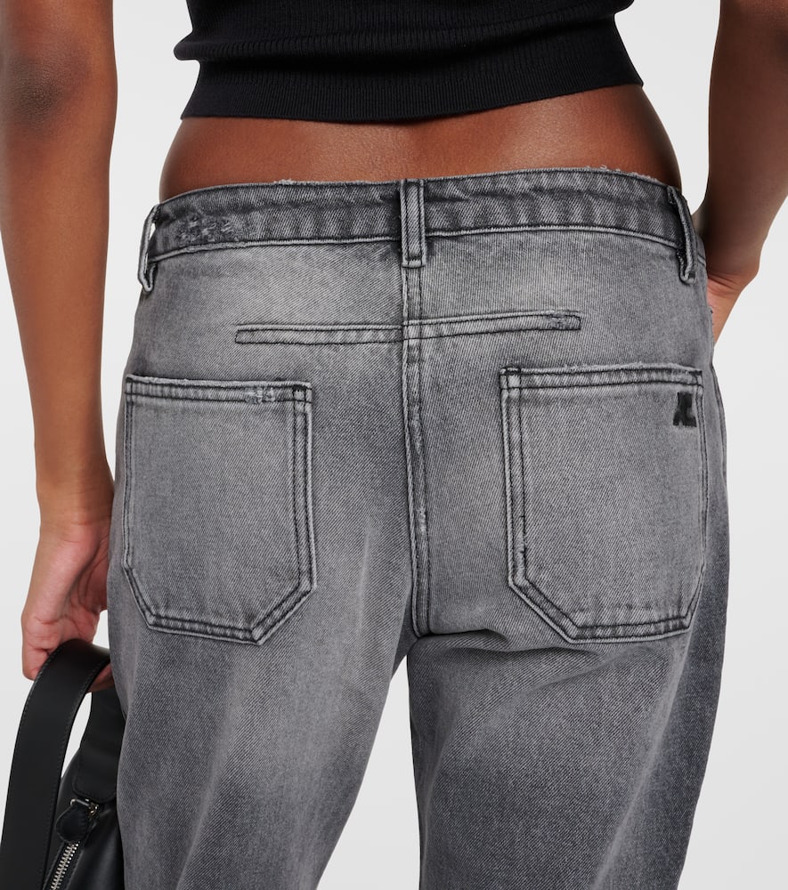 Courrèges Low-rise Straight Jeans In Grey