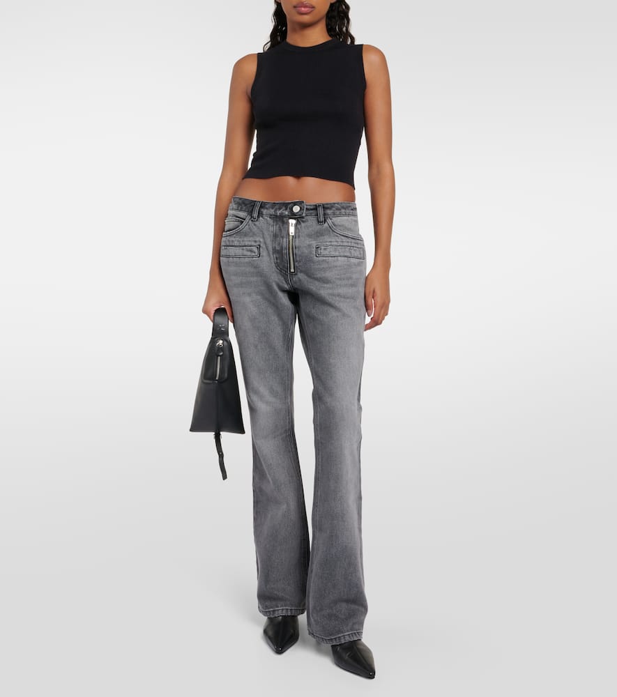 Courrèges Low-rise Straight Jeans In Grey