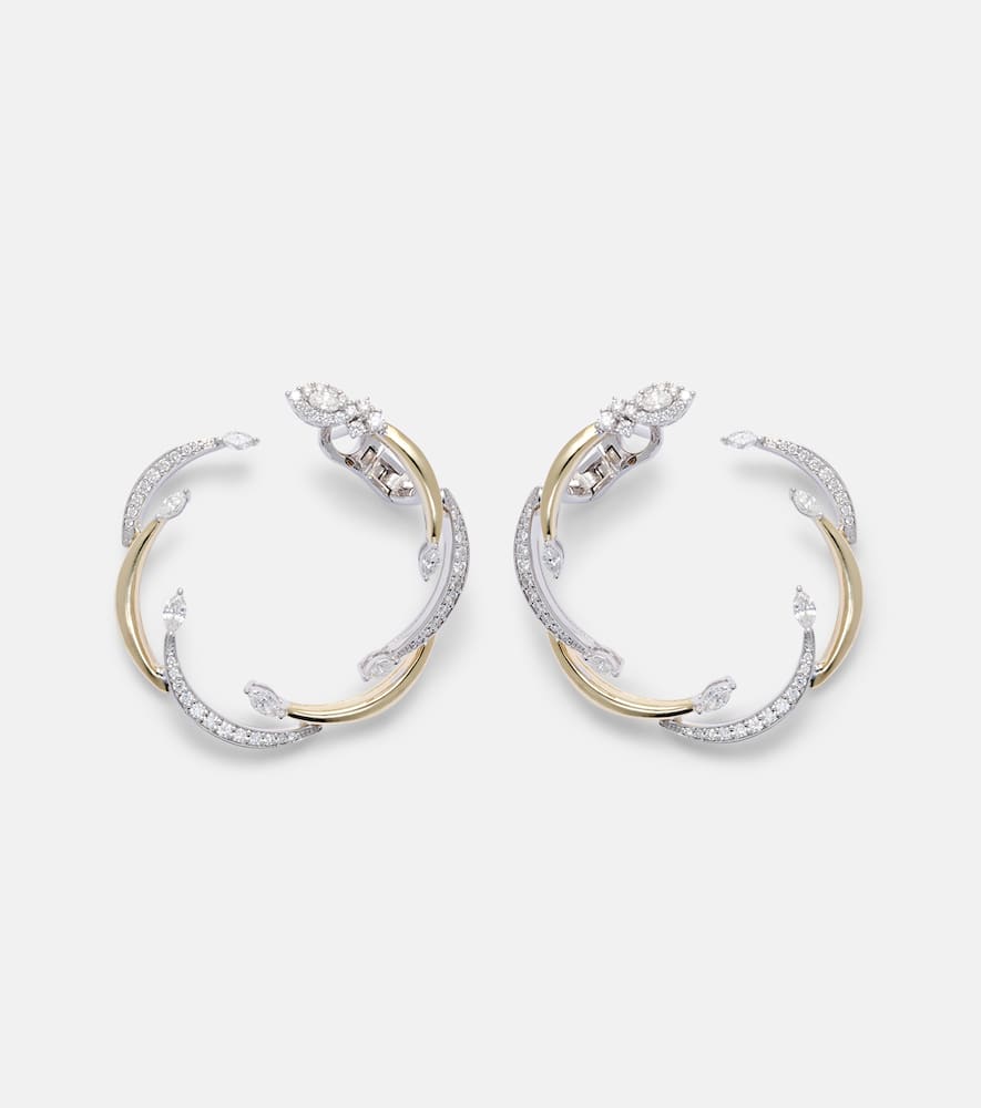 Golden Strada 18kt gold earrings with diamonds