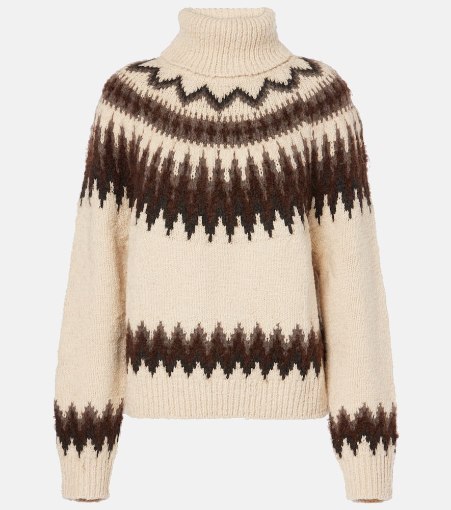 Polo Ralph Lauren Fair-isle Roll-neck Sweater In Beige