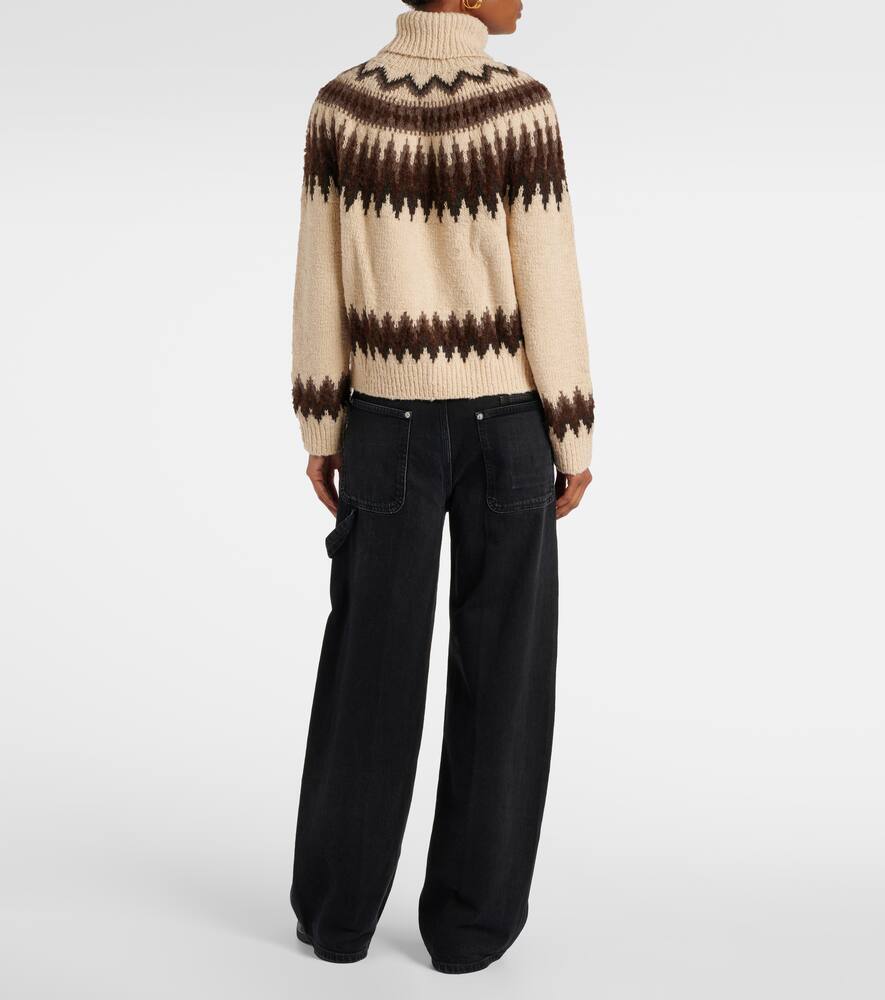 Polo Ralph Lauren Fair-isle Roll-neck Sweater In Beige