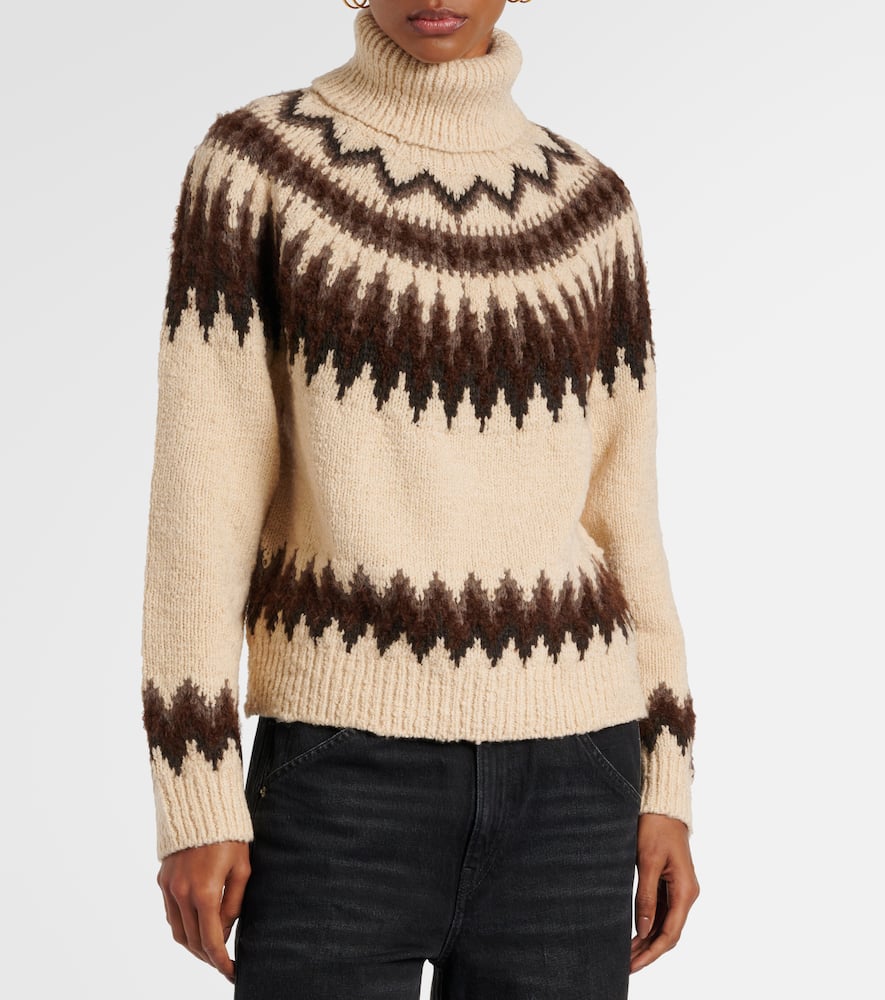 Polo Ralph Lauren Fair-isle Roll-neck Sweater In Beige