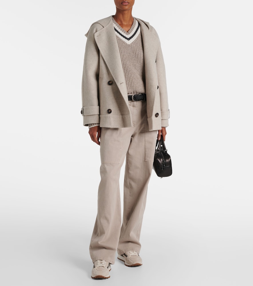 Monili Shearling-Trimmed Sneakers