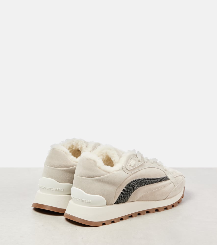 Brunello Cucinelli Beige Monile Sneakers In Neutral