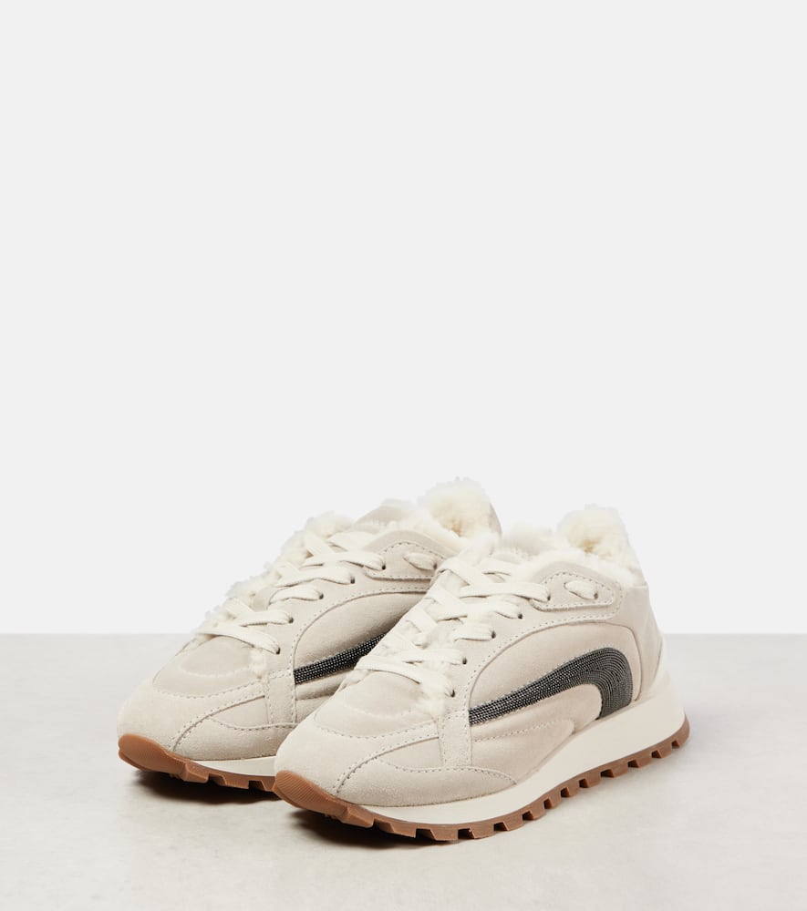 Brunello Cucinelli Beige Monile Sneakers In Neutral