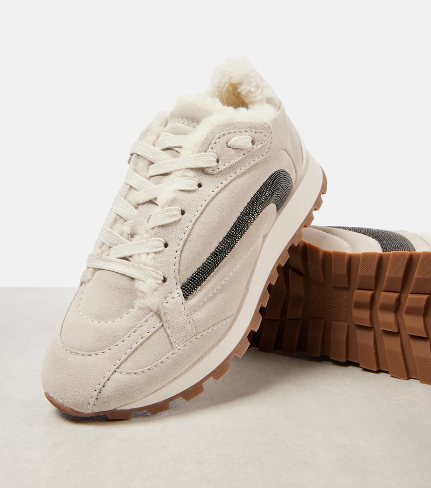 Brunello Cucinelli Beige Monile Sneakers In Neutral
