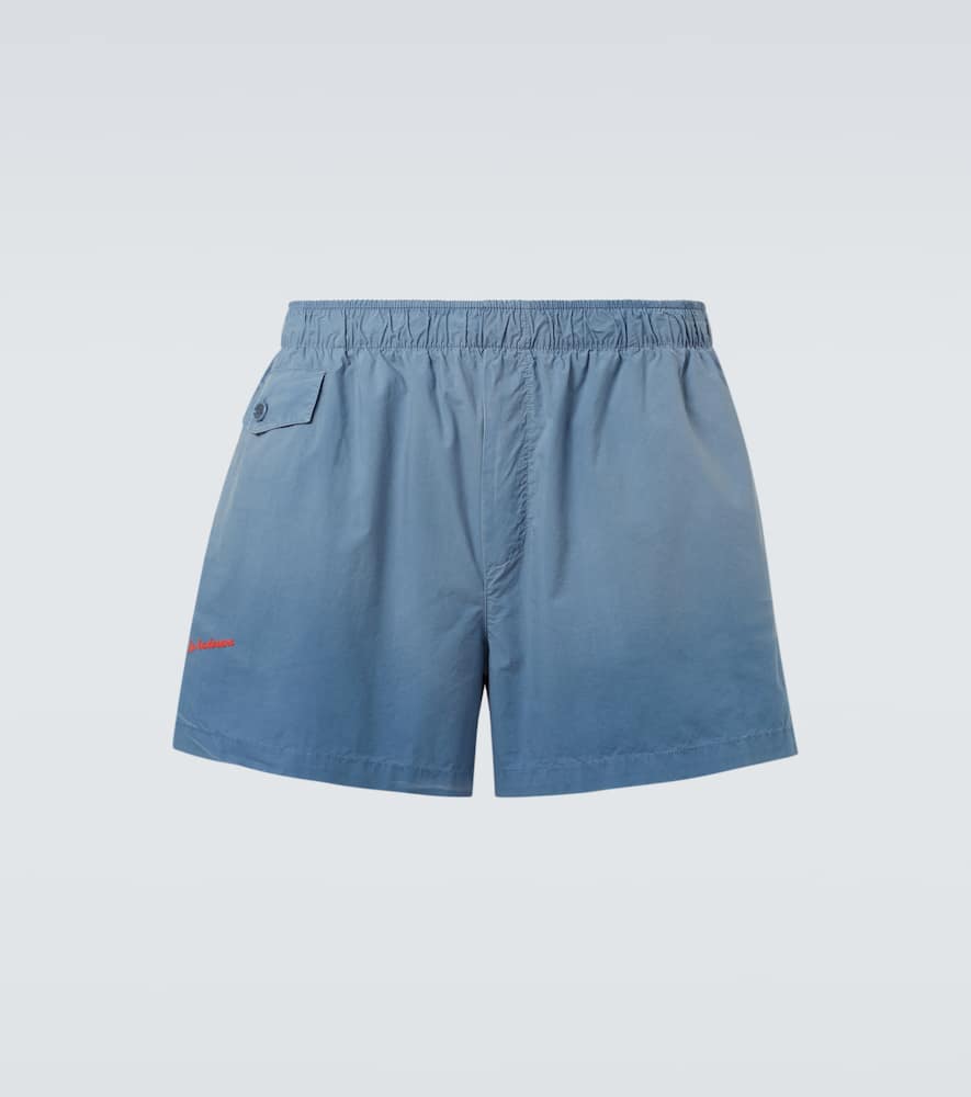 Logo cotton poplin shorts