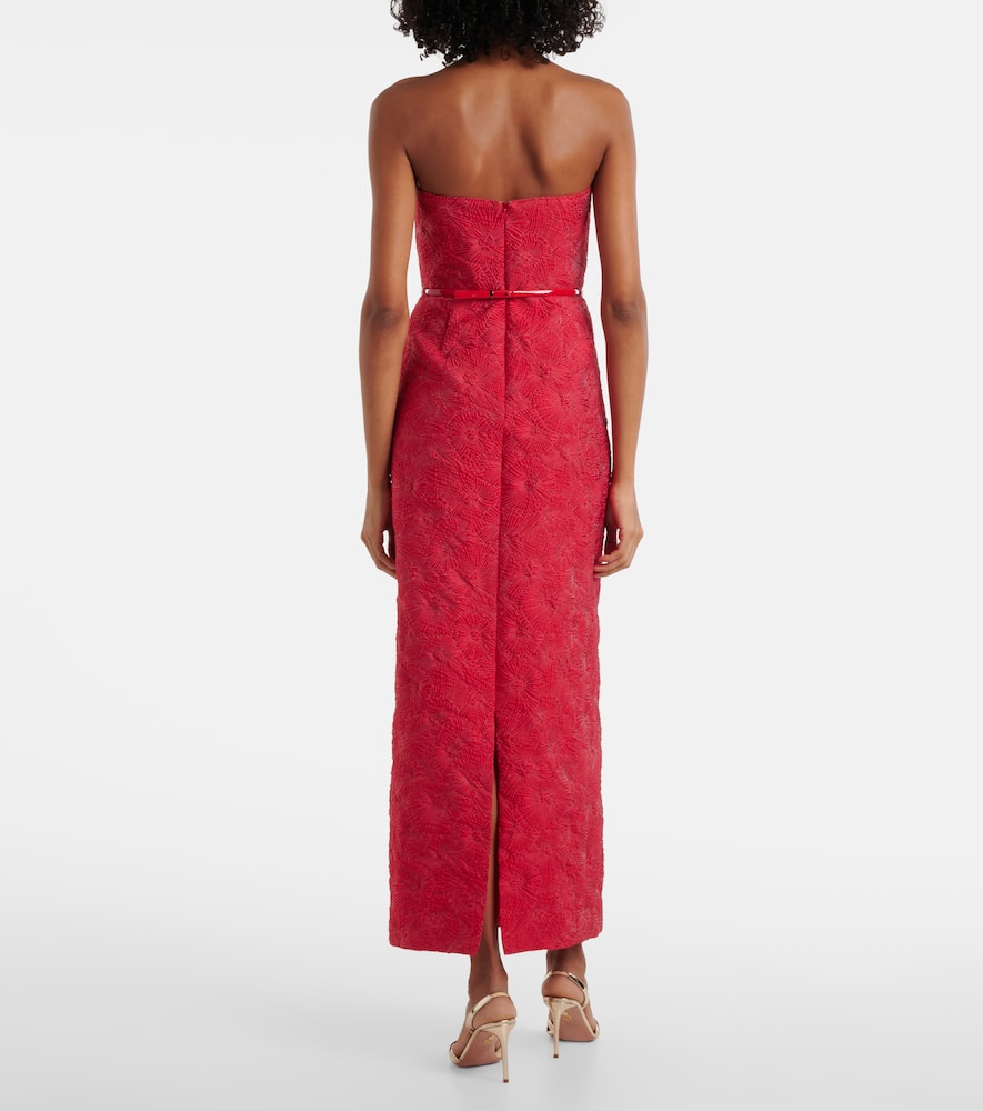 Max Mara Manto Off-shoulder Maxi Dress In Red