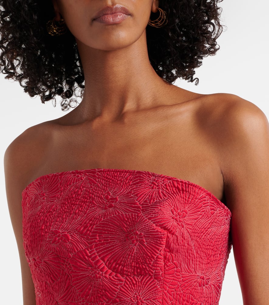 Max Mara Manto Off-shoulder Maxi Dress In Red