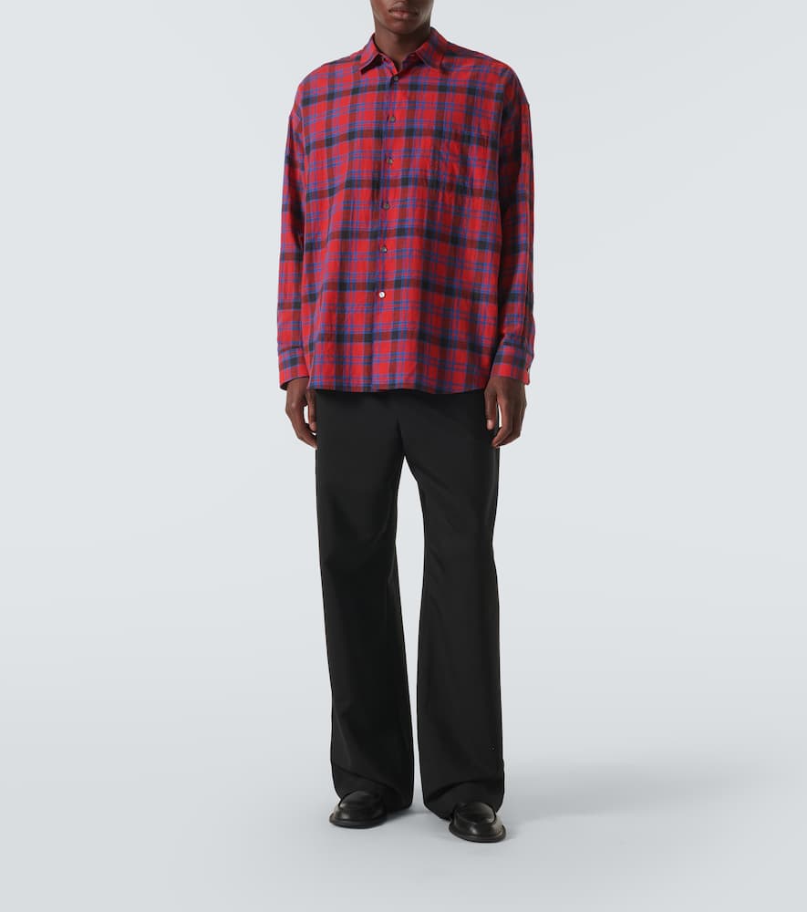 The Row Donatello Mid-rise Wool Wide-leg Pants In Black
