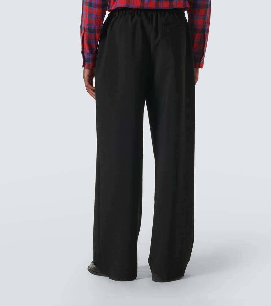 The Row Donatello Mid-rise Wool Wide-leg Pants In Black