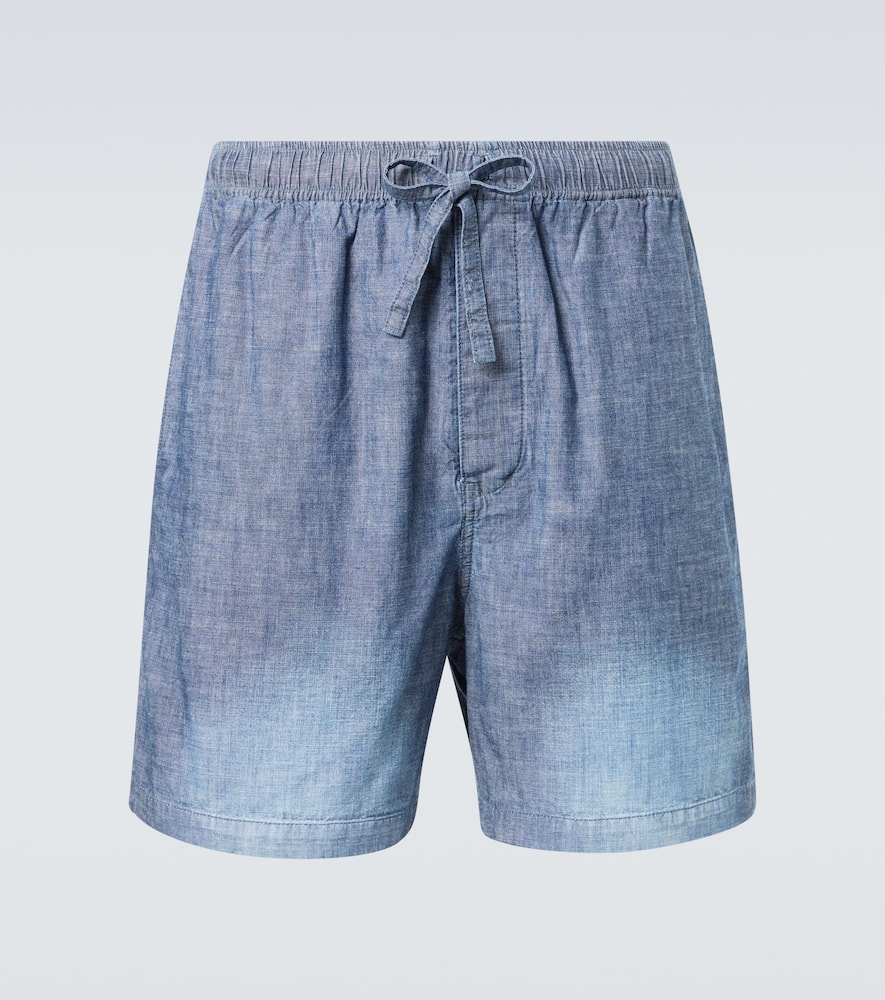 Mid-rise cotton Bermuda shorts