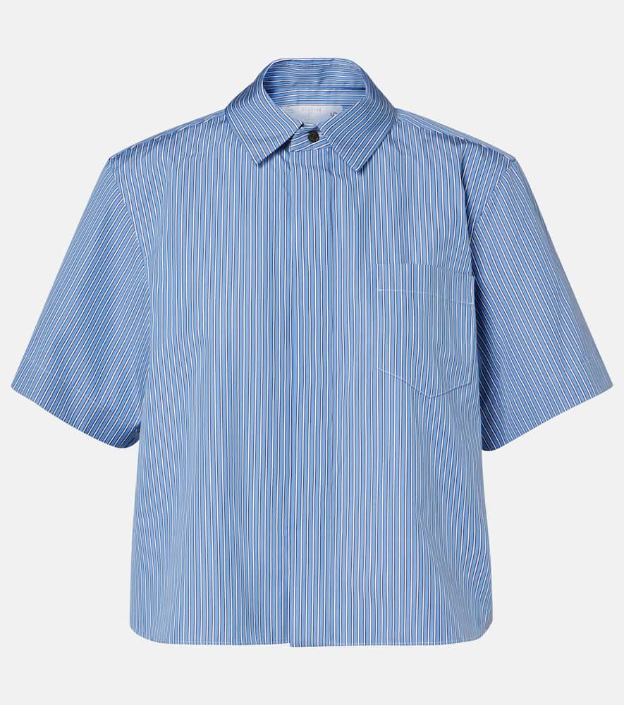 Striped cotton poplin shirt