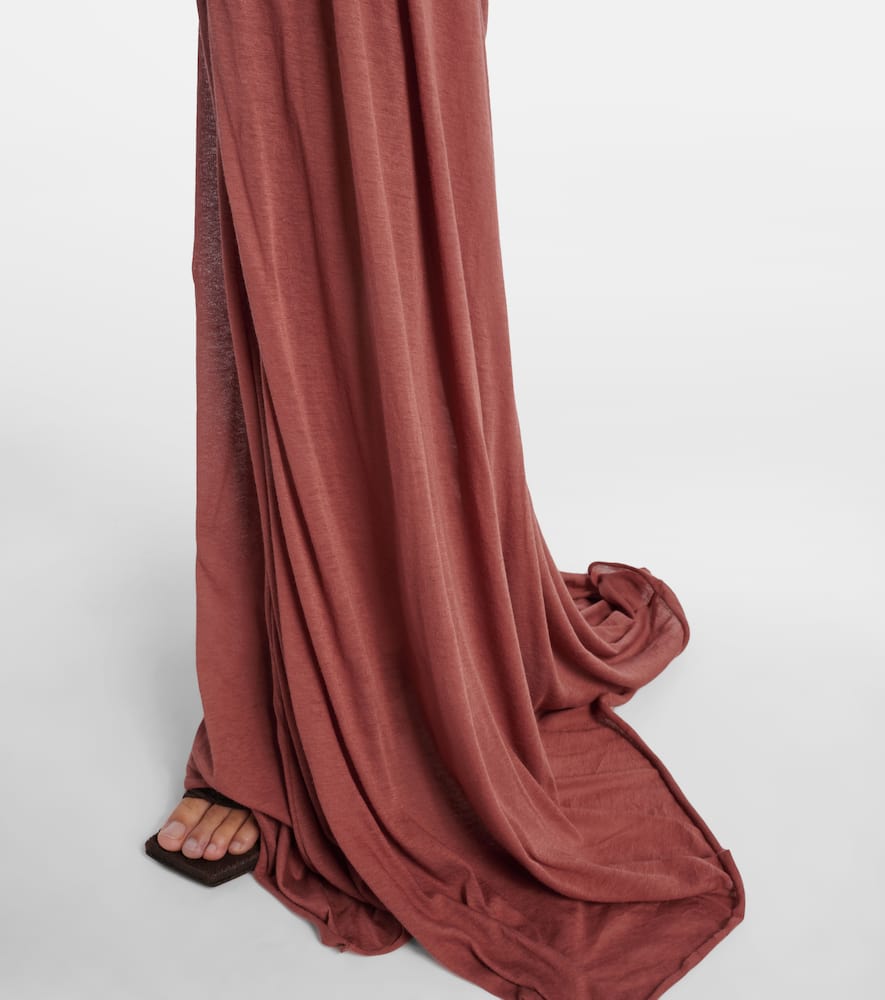 Rick Owens Womens Rosewood Radiance Bustier Cotton-jersey Gown In Pink