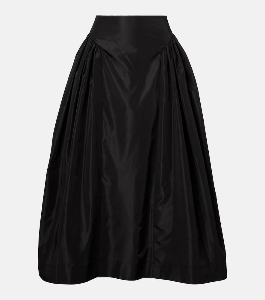 Taffeta midi skirt