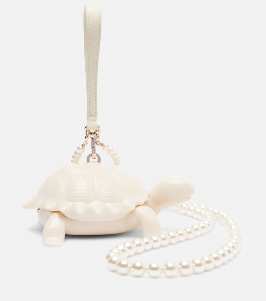 Simone Rocha Womens Cream Tortoise Perspex Cross-body Bag In White