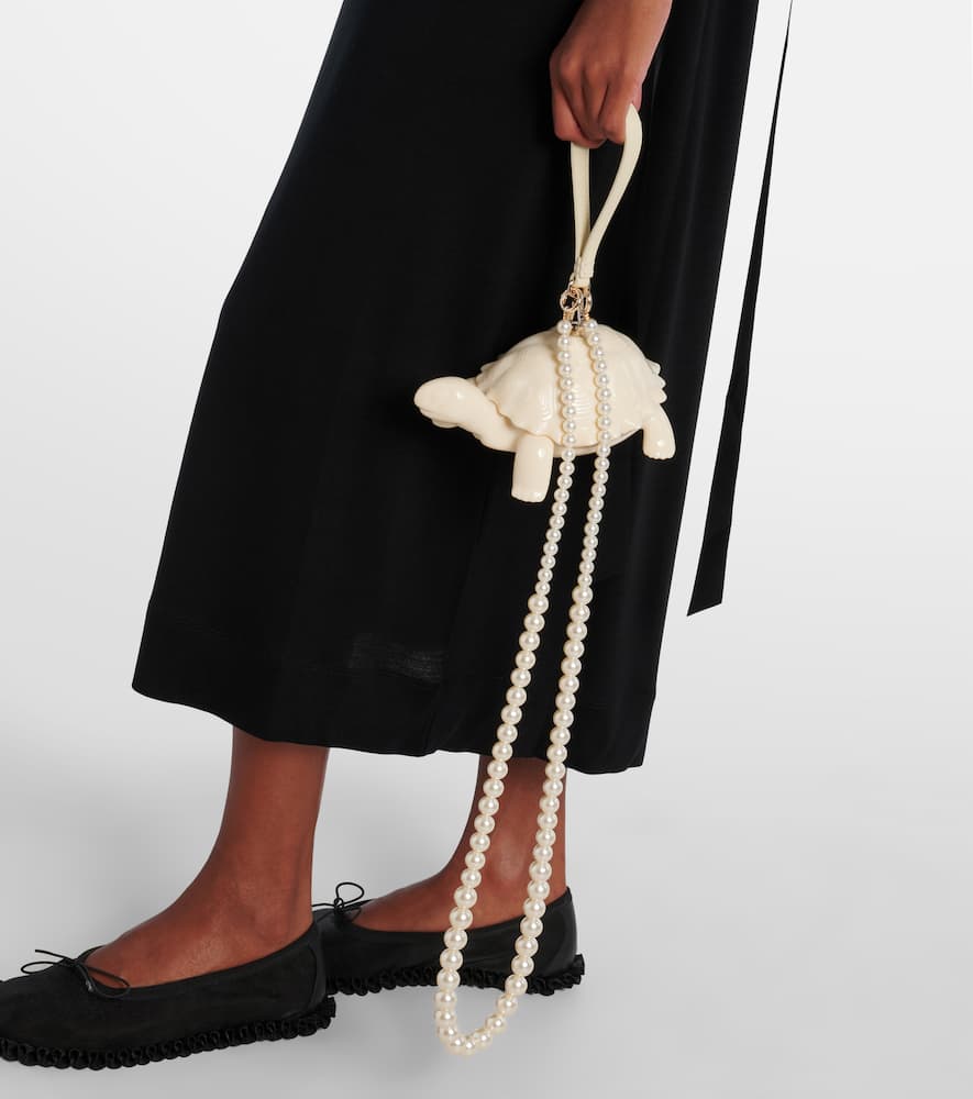 Simone Rocha Womens Cream Tortoise Perspex Cross-body Bag In White