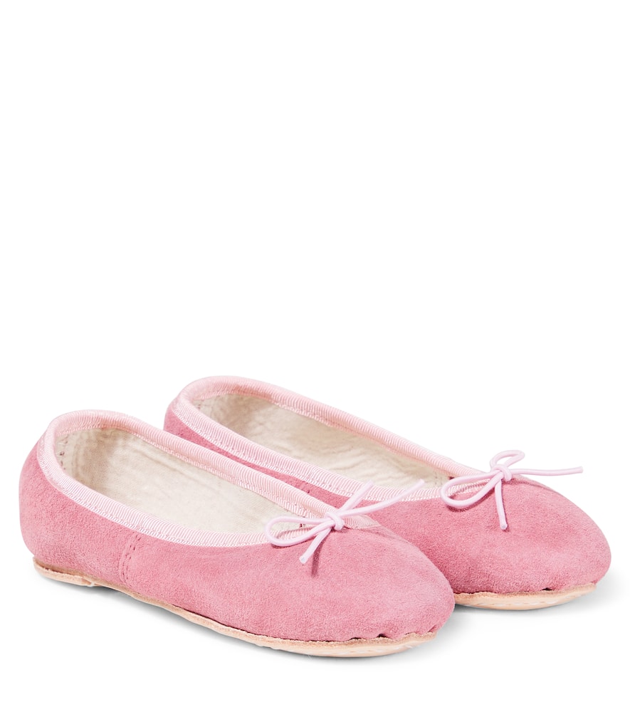 Cozmo Barre Suede Ballet Flats In Pink