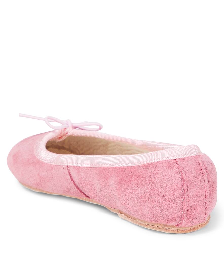 Cozmo Barre Suede Ballet Flats In Pink