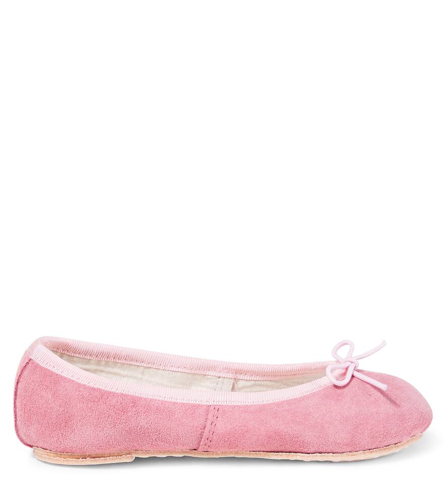 Cozmo Barre Suede Ballet Flats In Pink