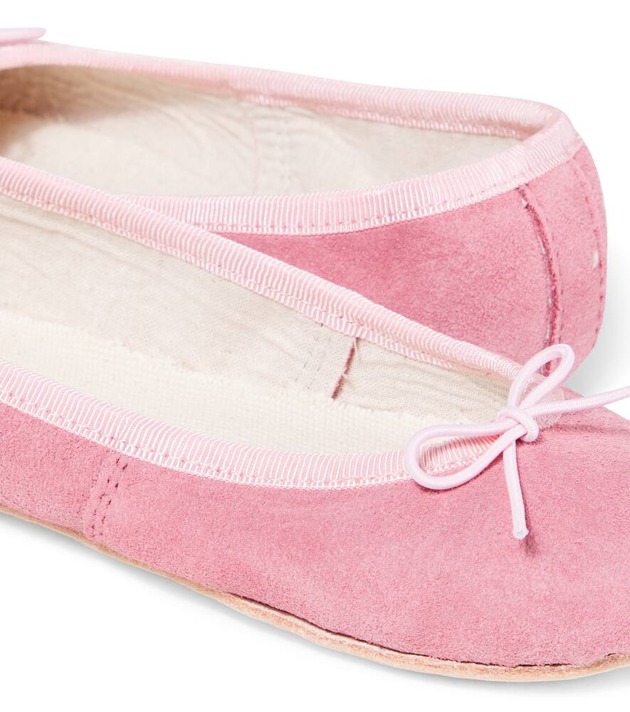 Cozmo Barre Suede Ballet Flats In Pink
