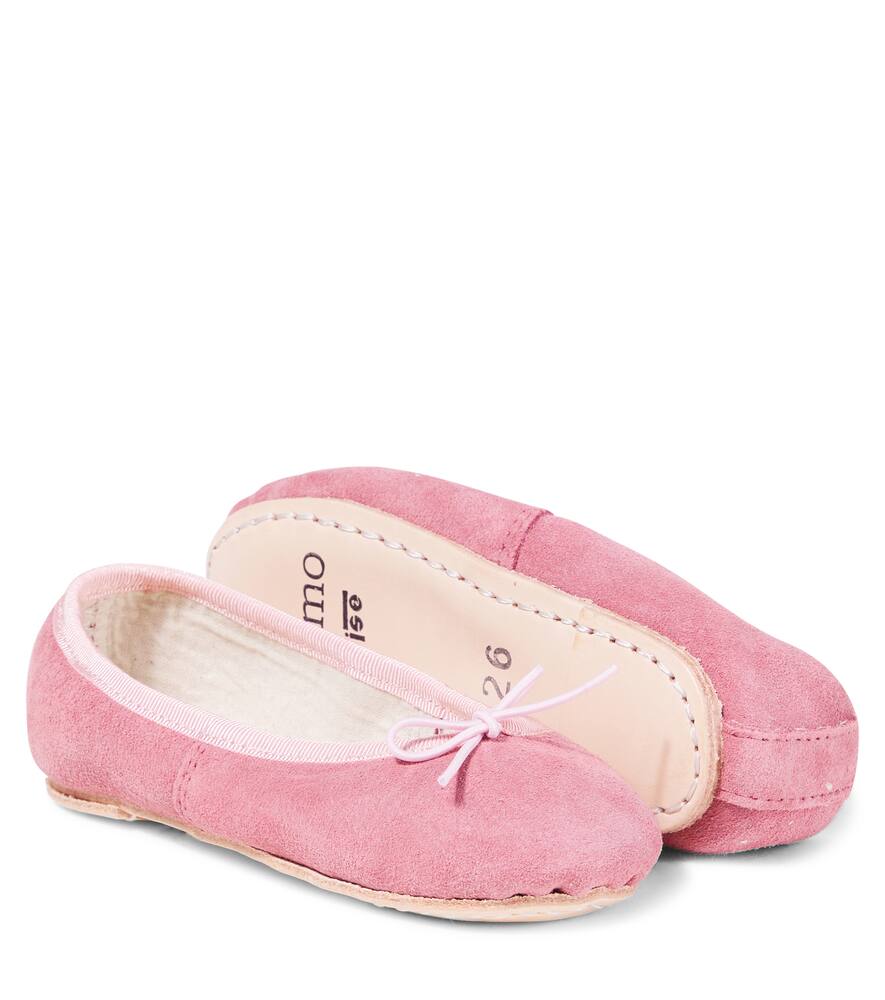 Cozmo Barre Suede Ballet Flats In Pink