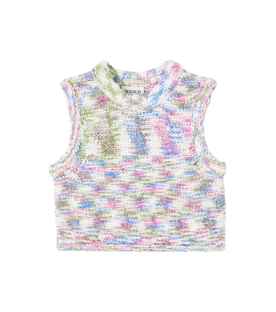 Scotch & Soda Kids' Knitted Sweater Vest In Multi