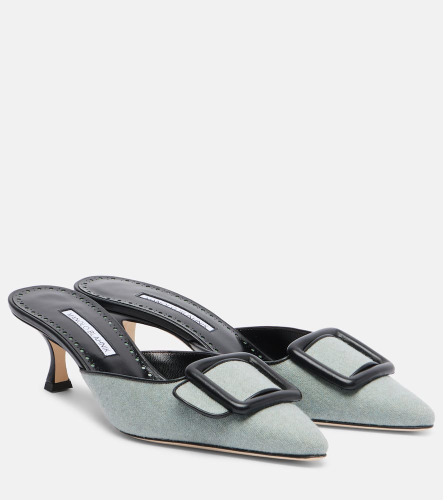 Manolo Blahnik Maysale 50 Pumps In Gray