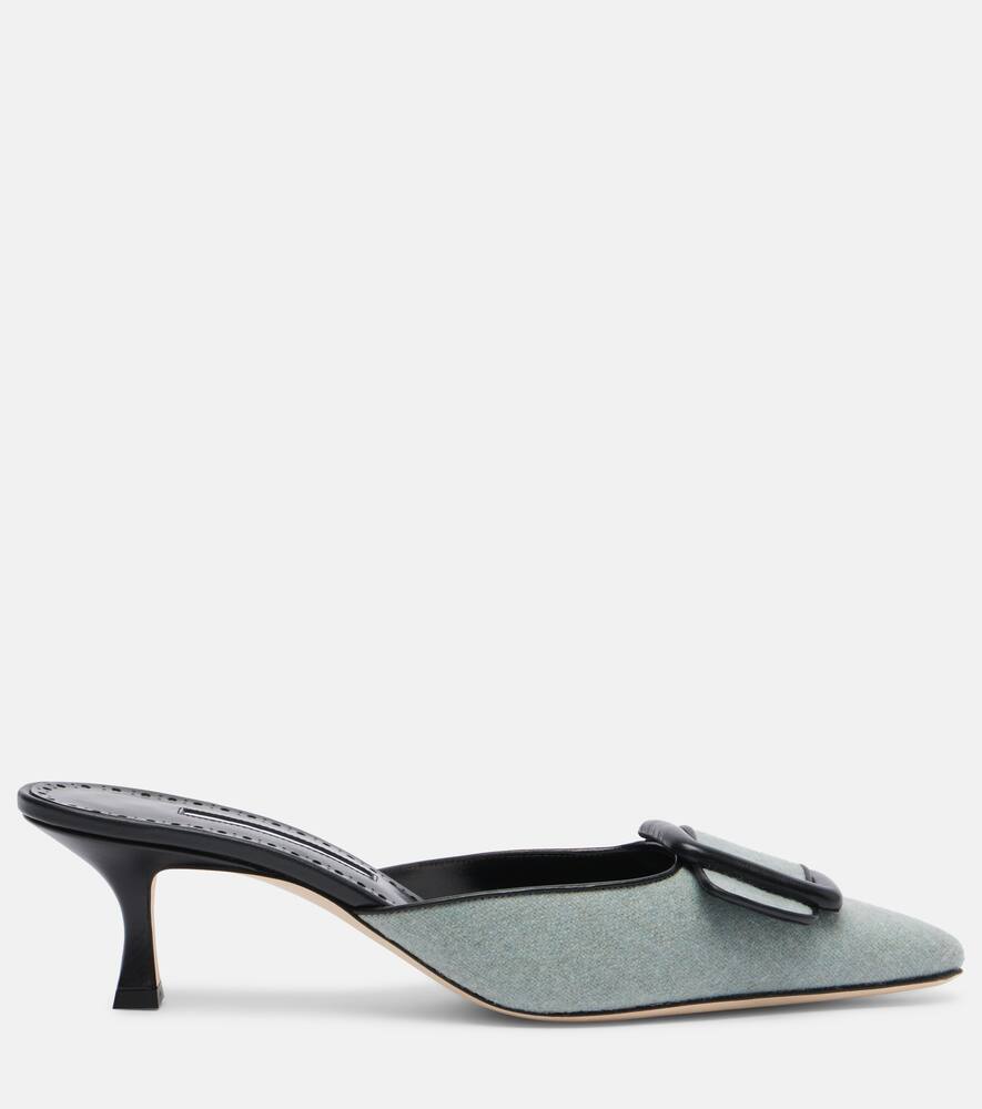 Manolo Blahnik Maysale 50 Pumps In Gray