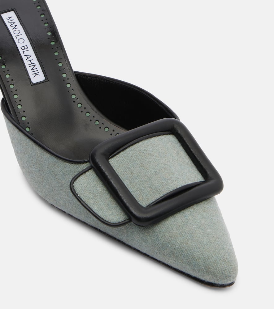 Manolo Blahnik Maysale 50 Pumps In Gray