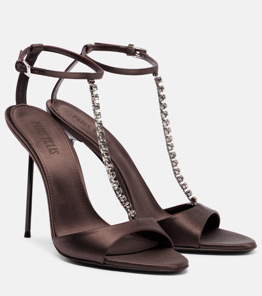 Paris Texas Lidia 105 embellished satin sandals