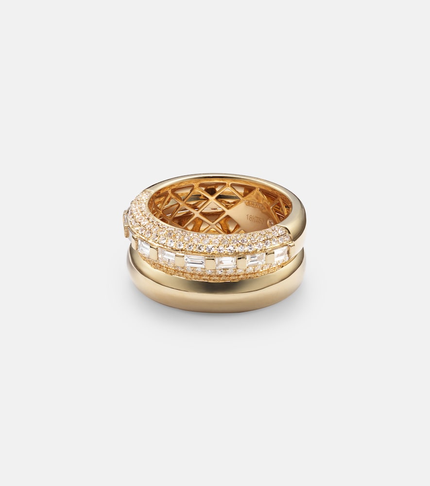Shay Jewelry Orbit 18kt gold ring with diamonds