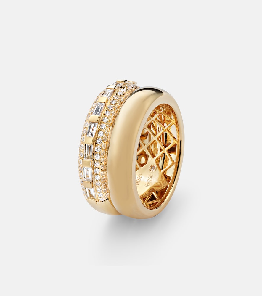  Shay Jewelry Shay Jewelry Orbit 18kt Gold Ring With Diamonds 