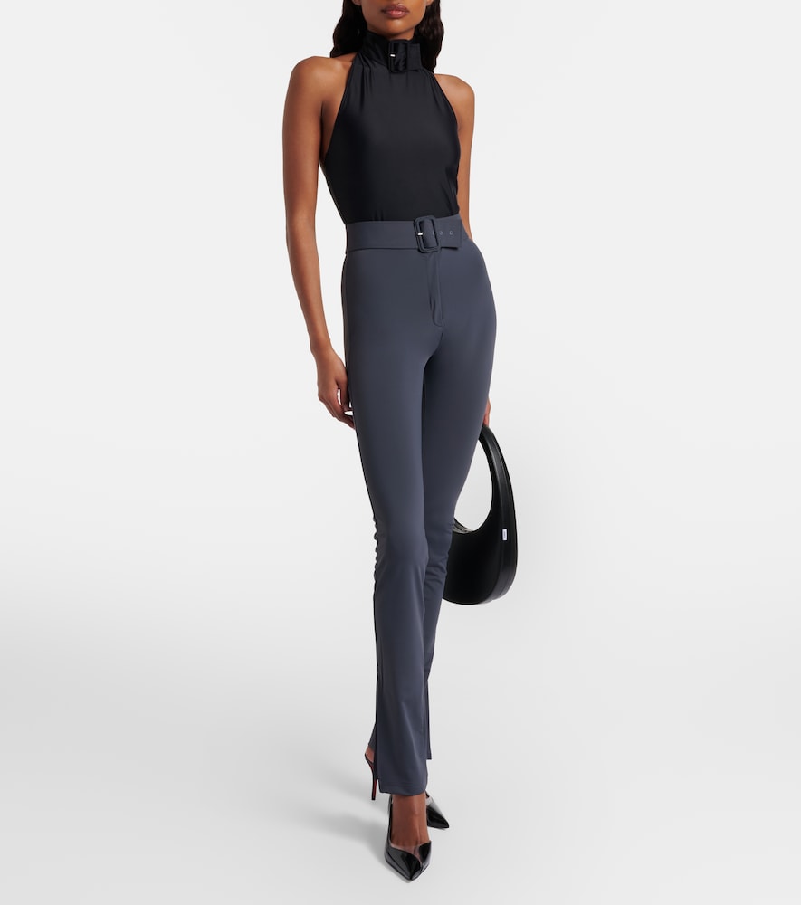  Courreges Courrã¨ges Buckle-detail Crepã© Bodysuit 