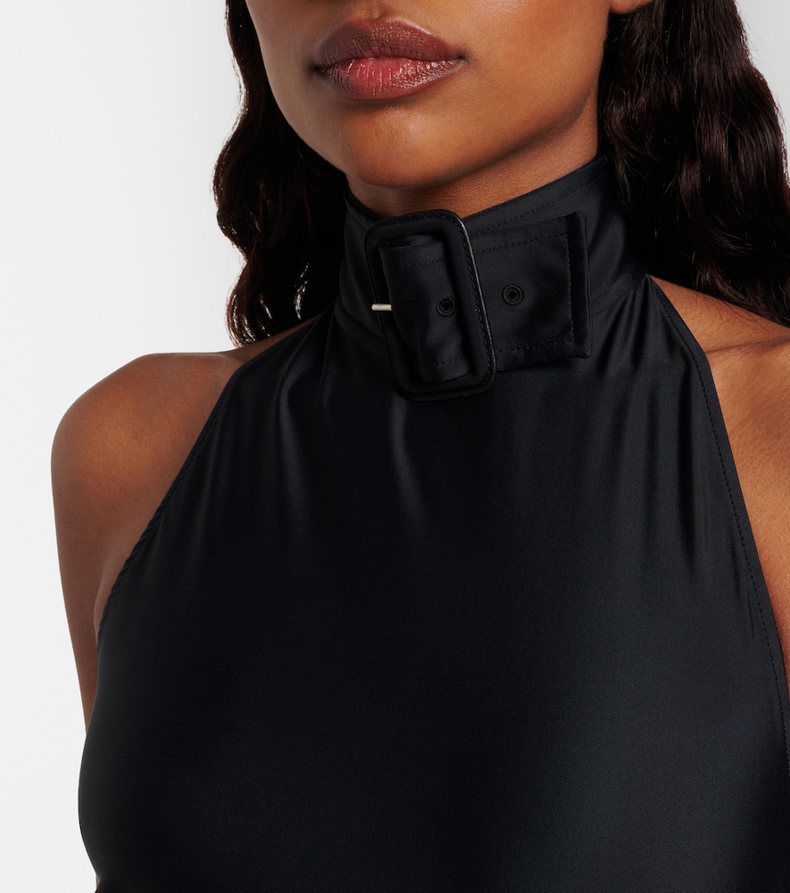  Courreges Courrã¨ges Buckle-detail Crepã© Bodysuit 