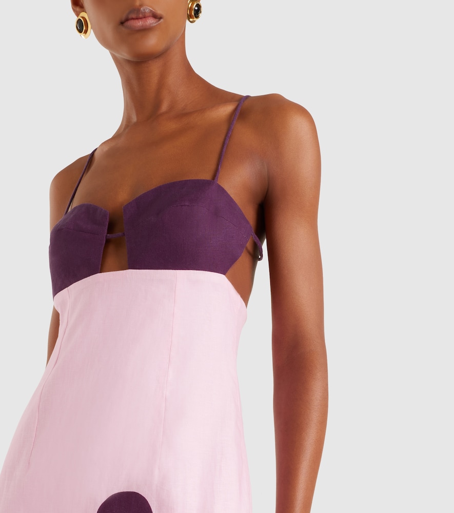  Cala De La Cruz Cala De La Cruz Midikleid Firenze Aus Leinen 