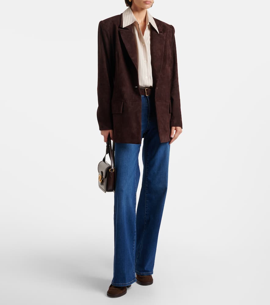 Frame Le Slim Palazzo Wide-leg Jeans In Blue