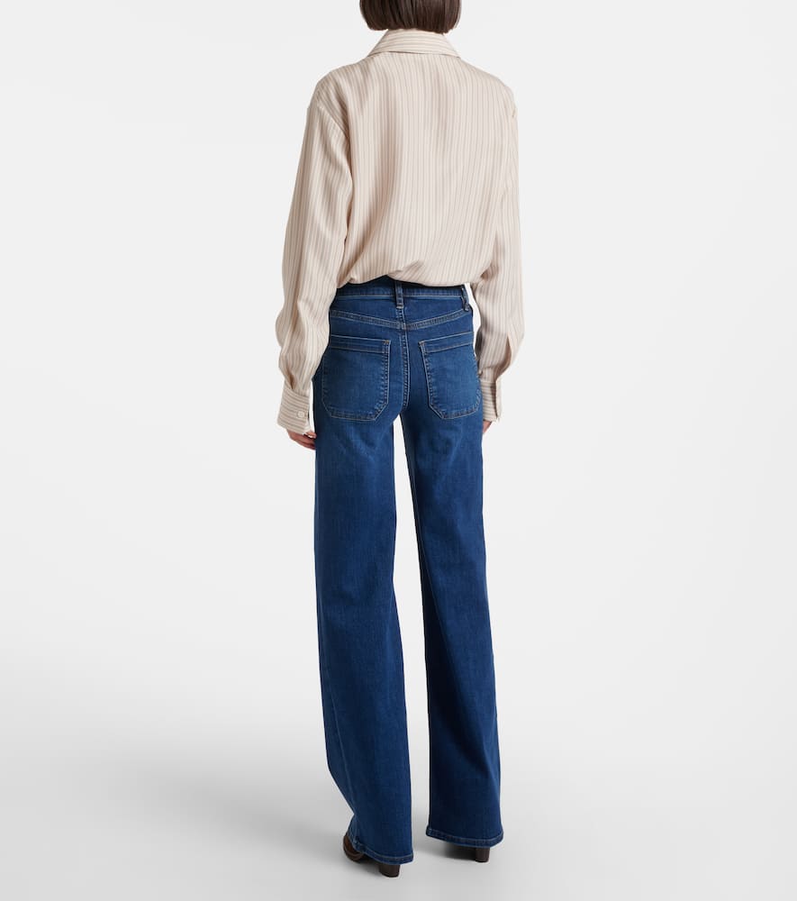 Frame Le Slim Palazzo Wide-leg Jeans In Blue