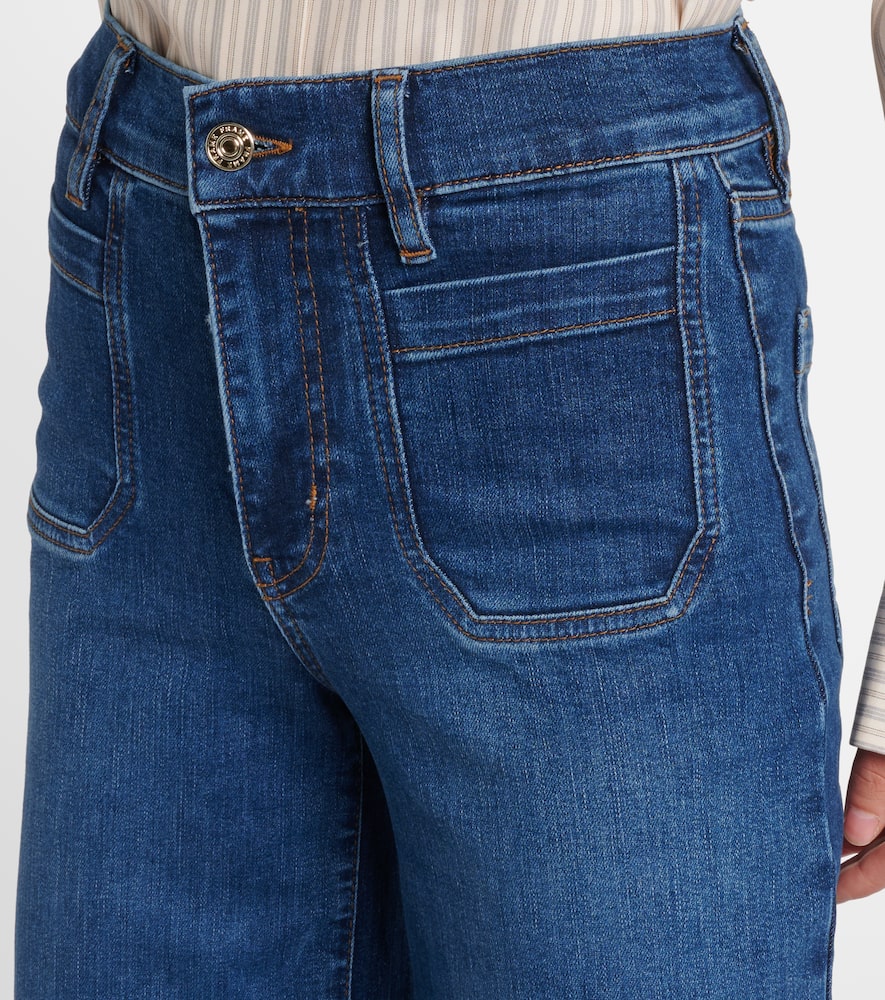 Frame Le Slim Palazzo Wide-leg Jeans In Blue