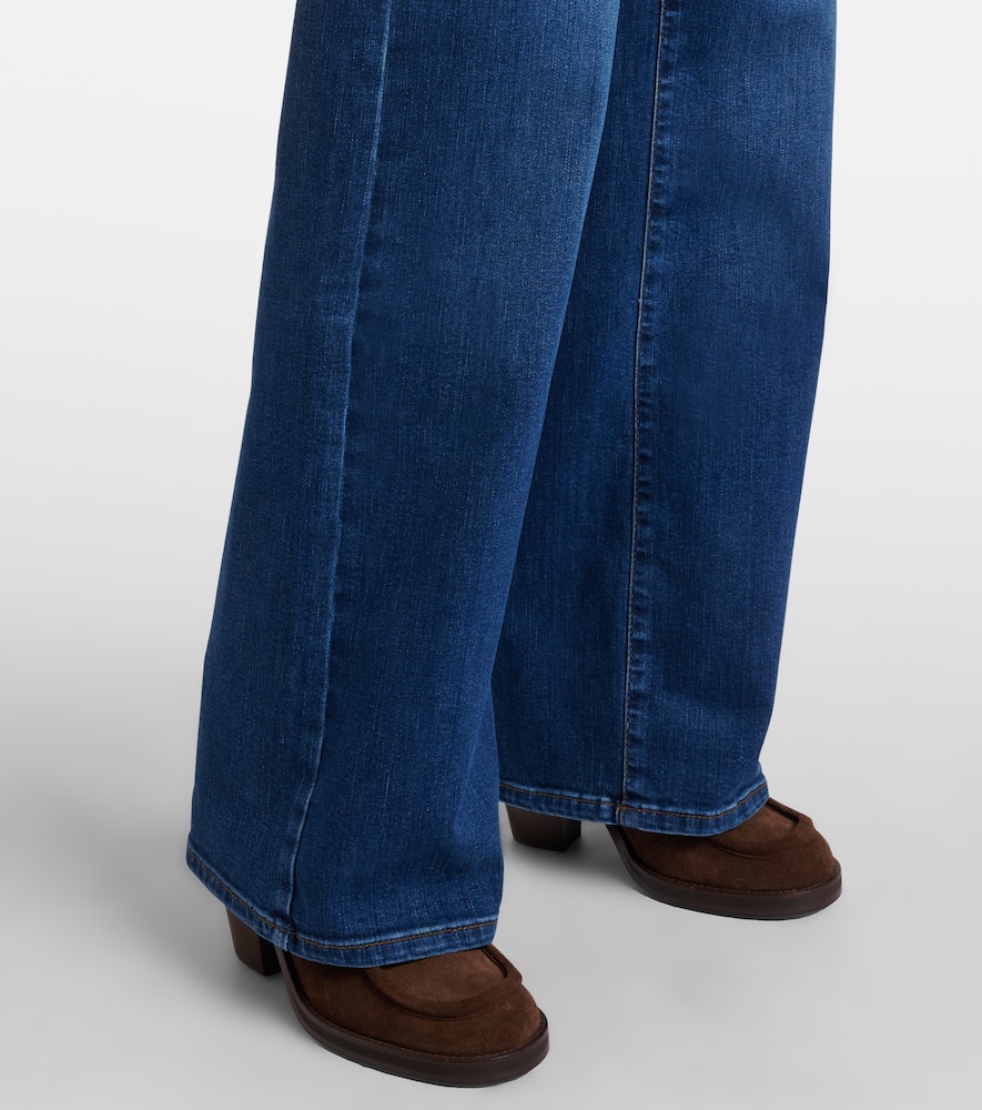 Frame Le Slim Palazzo Wide-leg Jeans In Blue