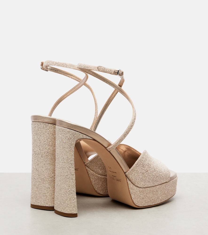  Jimmy Choo Jimmy Choo Plateausandalen Karli 125 Mit Glitter 