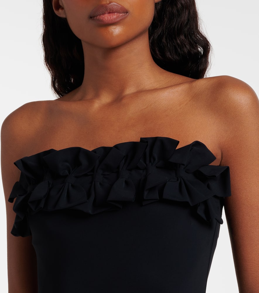 Karla Colletto Freya Bow-detail Bandeau Swimsuit In Multi